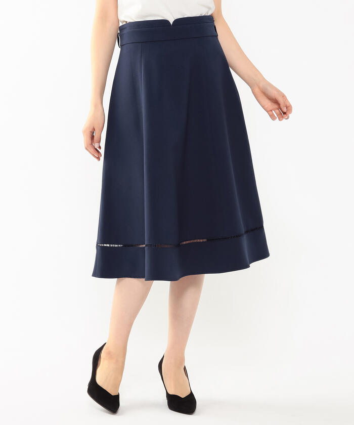 MISCH MASCH♡大人可愛いウエストベルトフレアスカート ミッシュマッシュ MISCH MASCH 2025春夏新作 細リボンベルト