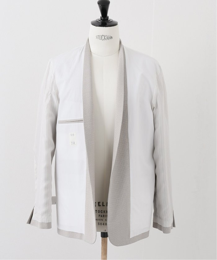 seya. collarless jacket リネン ノーカラージャケット seya. collarless jacket リネン ノーカラージャケット