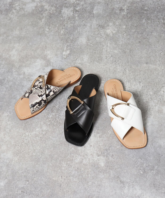 新品 CORSO ROMA 9 IENAコラボ バックルサンダル 37 - メルカリ