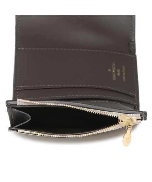 ルイヴィトン 三つ折り財布 ポルトフォイユカプシーヌ XS トリヨン ミニ財布 LVロゴ ベージュ ブラウン レディース LOUIS VUITTON M6874