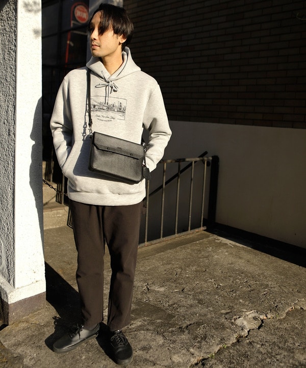 SEEKER × UNIONSTATION 別注 撥水加工 ミニショルダーバッグ SEEKER/シーカー×UNIONSTATION別注】撥水加工牛革ミニ