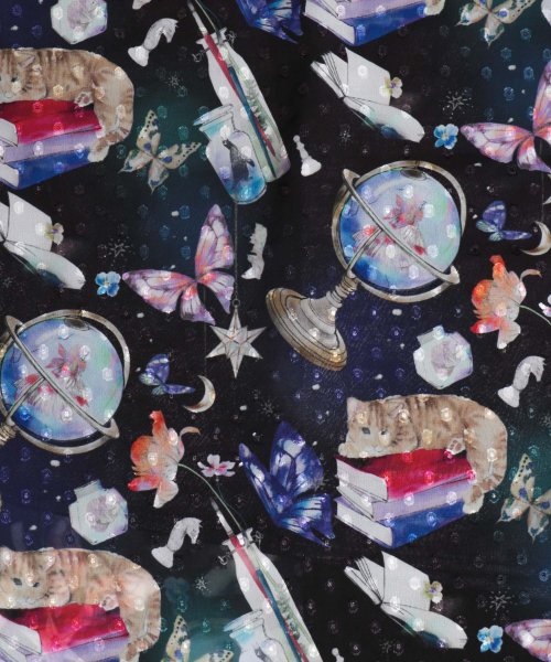 新発売 異素材切替メルヘンアート宇宙柄ワンピース ワンピース ドレス