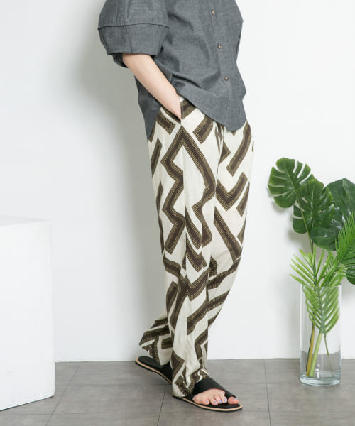 (Ryu Ambe)MOTIF PATTERNパンツ RODEO CROWNS WIDE BOWL | (Ryu Ambe)MOTIF PATTERNパンツ