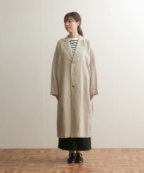 リネンワイドチェスターコート URBAN RESEARCH DOORS（アーバンリサーチドアーズ）の「リネン