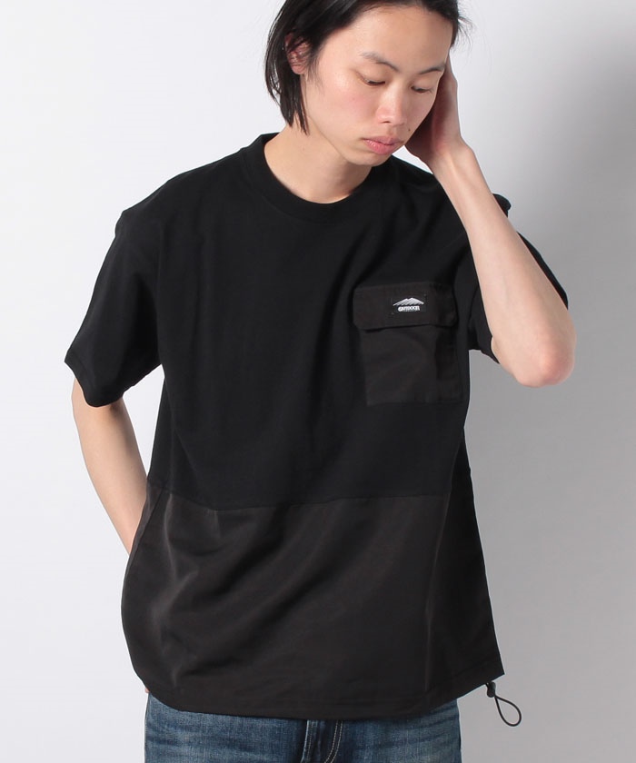 OUTDOORPRODUCTS】USAコットン 切替デザインTシャツ 胸ポケット