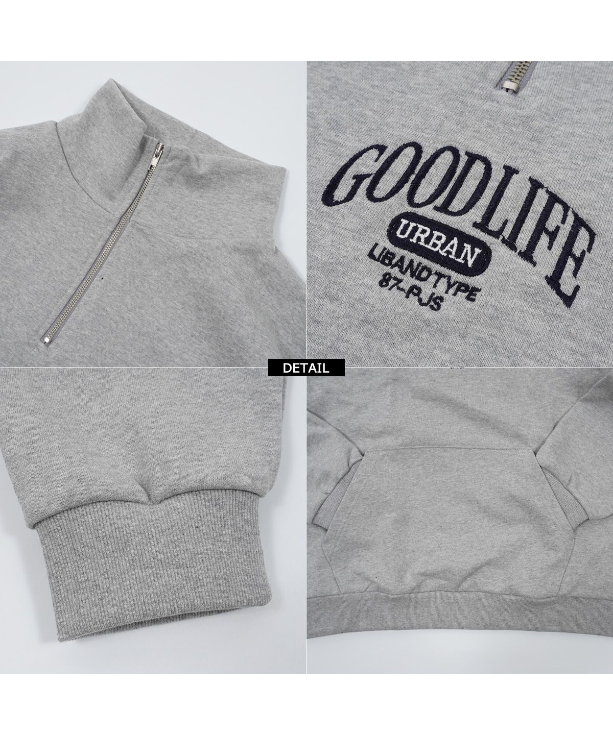ワンフォークロージング 1111clothing ハーフジップ メンズ
