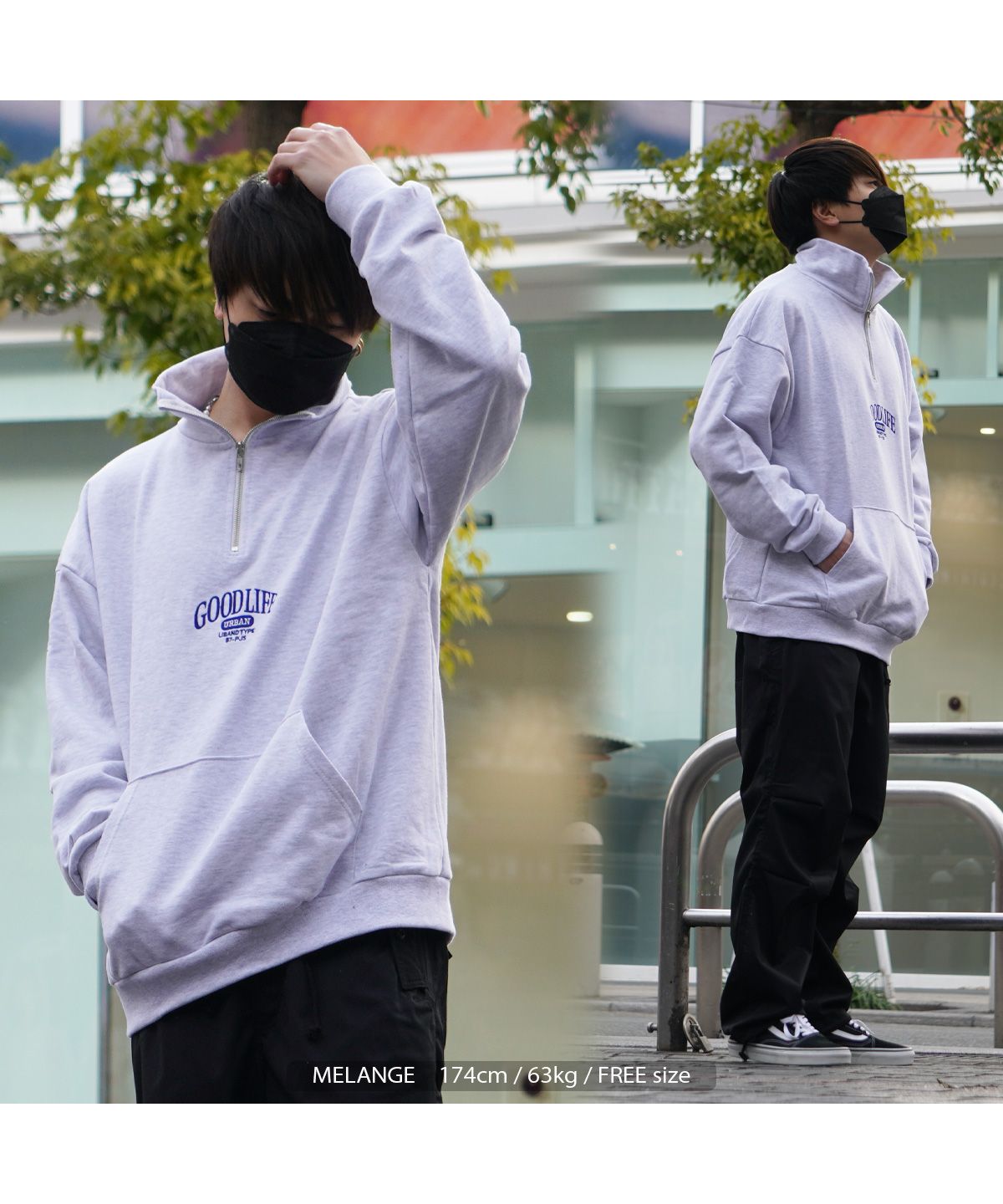 ワンフォークロージング 1111clothing ハーフジップ メンズ ワンフォークロージング 1111clothing ハーフジップ メンズ