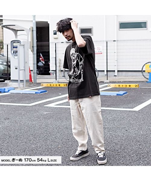 Razzis ラッパープリントクルーネック半袖ビッグtシャツ メンズ Razzis ラズ ブランド おしゃれ 大人 トップス カットソー 半袖tシャツ 半袖 ス ラズ Razz D Fashion