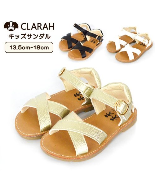 セール キッズ サンダル 女の子 かわいい 靴 子供靴 子ども靴 夏 ガールズ ガール ゴールド クララキッズ Clarah Kids D Fashion