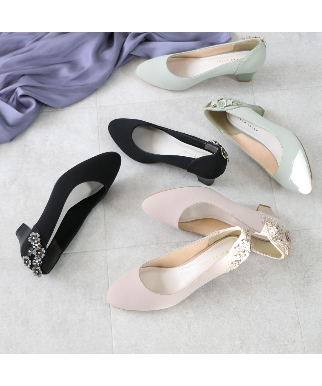 セール 50%OFF】バックフラワーラウンドトゥパンプス(504606188