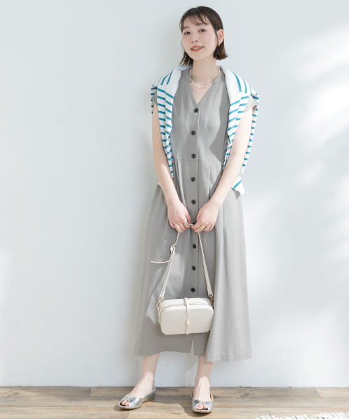 美品アーバンリサーチロッソ上品きれい色リネンウエストリボンワンピース♪ Amazon.co.jp: [アーバンリサーチ ロッソ] ワンピース ドレス