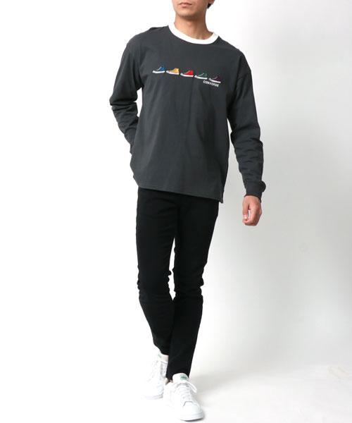 クーポン】【CONVERSE】コンバース 5足シューズ 長袖 Tシャツ