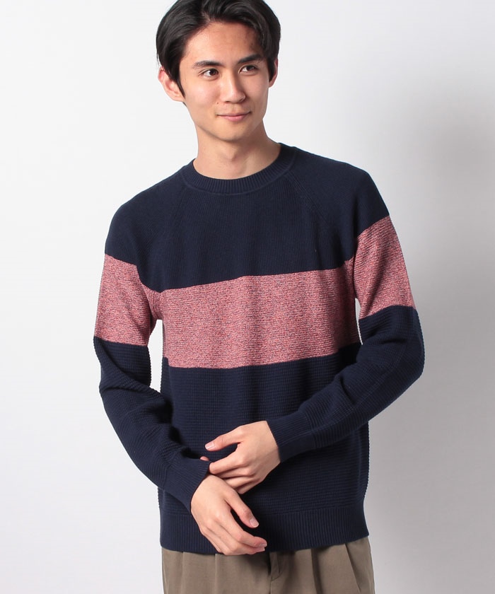 セール60%OFF】フロントライン長袖ラウンドネックラグランニット ...