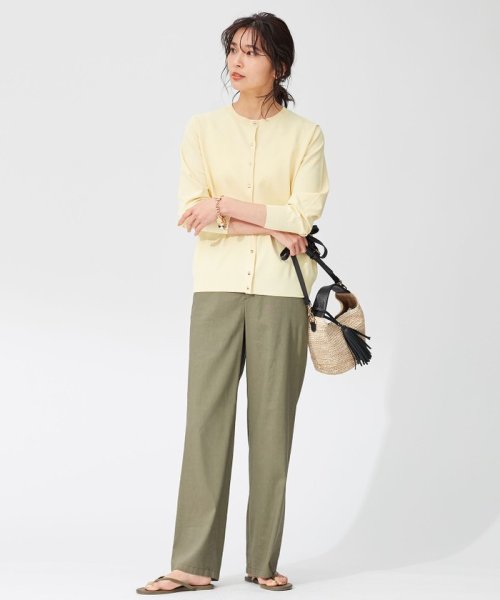 レーヨンポリエステルストレッチ カーディガン