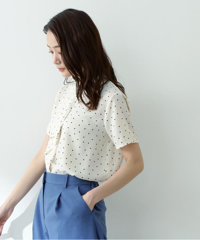 「N.（N. Natural Beauty Basic）」 半袖ブラウス MEDIUM ブラック系その他 レディース ラチネボウタイブラウス | N. Natural Beauty Basic*（エヌ