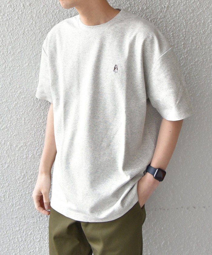 セール】【SHIPS any別注】Hush Puppies: ワンポイントロゴ 半袖