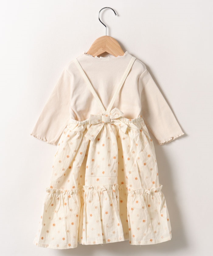 セール 60%OFF】【リンク】花刺繍キャミワンピセット