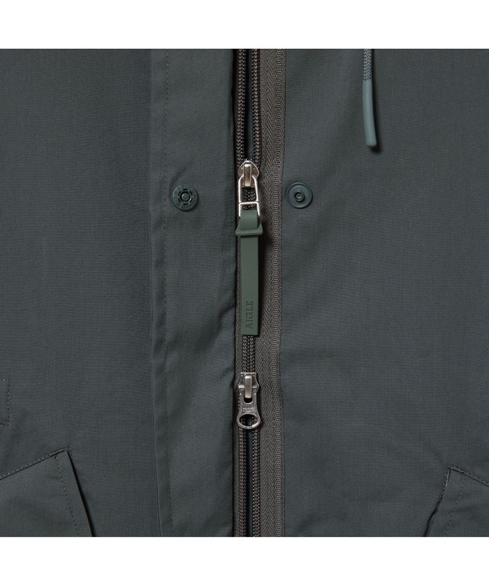セール】撥水 ストレッチ コットンタッチ フィッシュテールパーカ