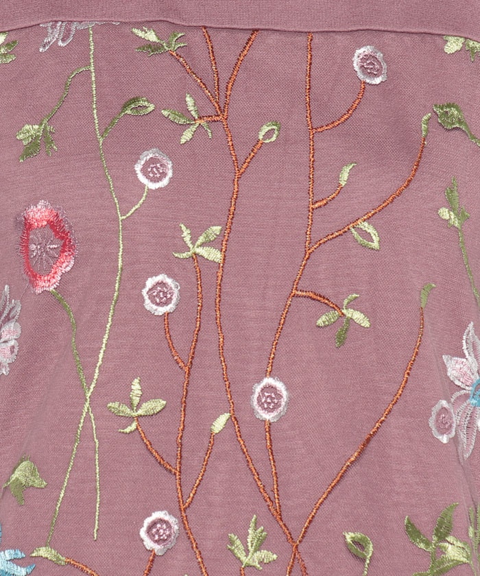 bonjour diary 刺繍花柄ワンピース　4y ヘアクリップ付き bonjour diary ワンピース 4Y 22SSの通販 by Rika shop｜ラクマ