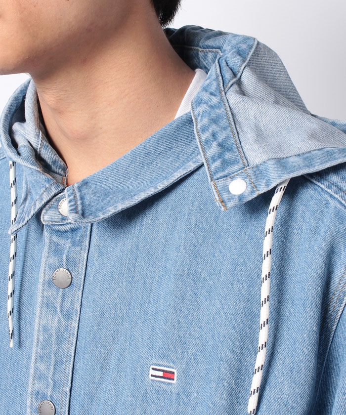 セール】トミージーンズ TOMMY JEANS 2WAYフードデニムオーバー