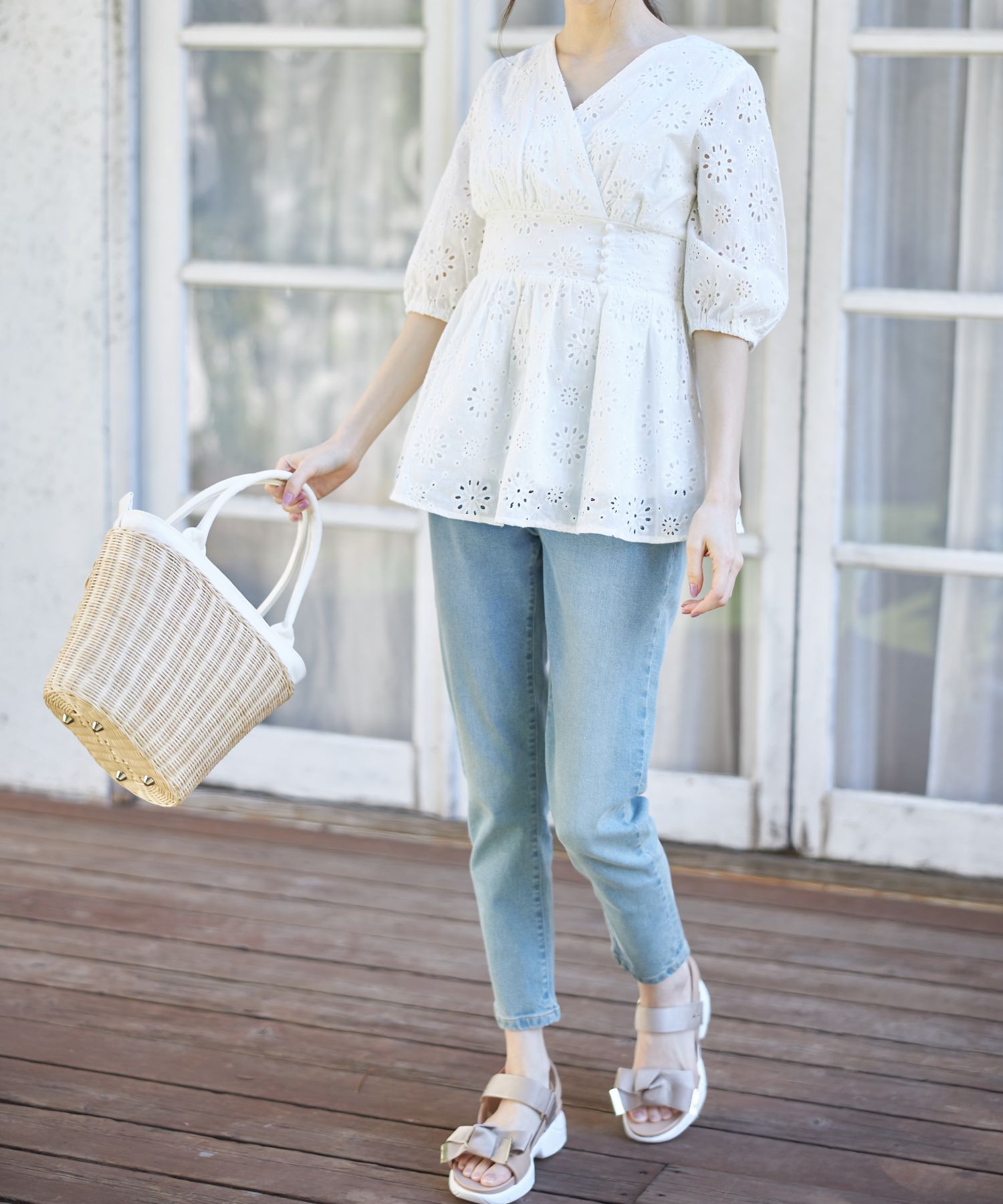 Uhr Cachecoeur Tunic Dress　カシュクール　ペプラム　綿 Uhr Cachecoeur Tunic Dress カシュクール ペプラム 綿（Cache