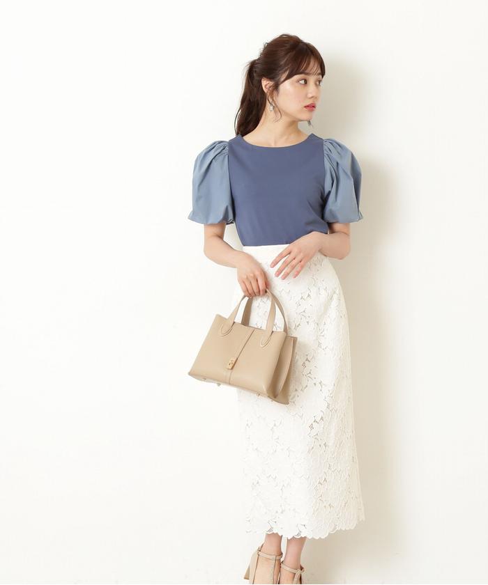 セール】|美人百花5月号掲載商品|ビッグフラワーレースロング セール】|美人百花5月号掲載商品|ビッグフラワーレースロング