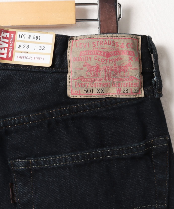 Levi's 501 ブラックデニムW30 L28 501 ST デッドストック☆80s USA製 Levi'sリーバイス 501 先染め