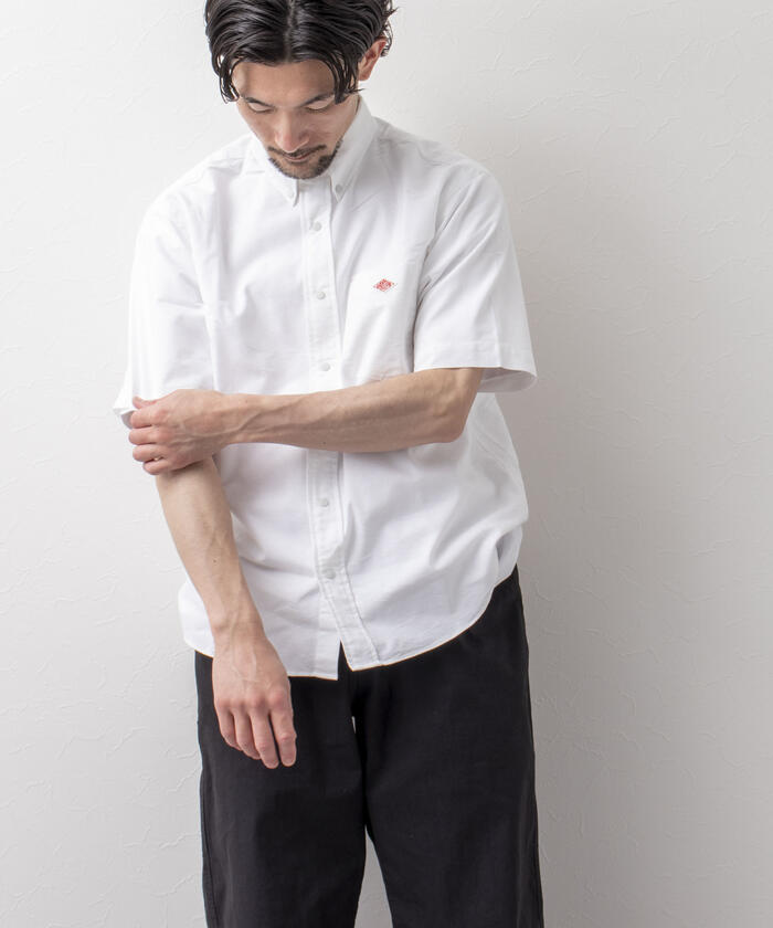 DANTON/ダントン】DOT BUTTON BD SHIRT SS スナップボタン