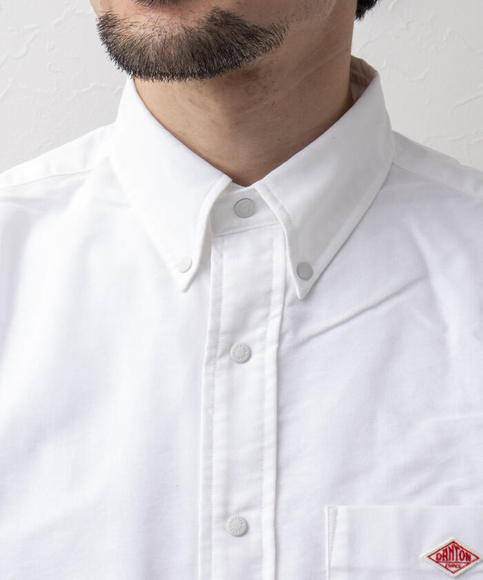 DANTON/ダントン】DOT BUTTON BD SHIRT SS スナップボタン