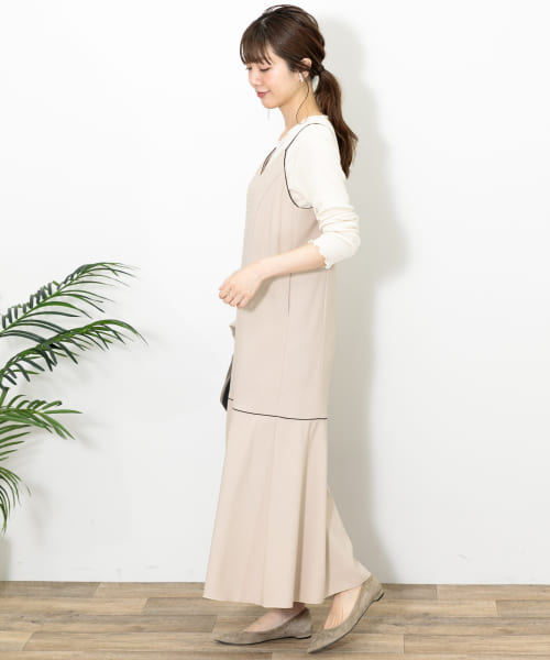 新品未使用♪サニーレーベルきれい色ふんわりAラインギャザーシャツワンピース♪ 新品タグ付◉ギャザーシャツワンピース ベージュ - メルカリ
