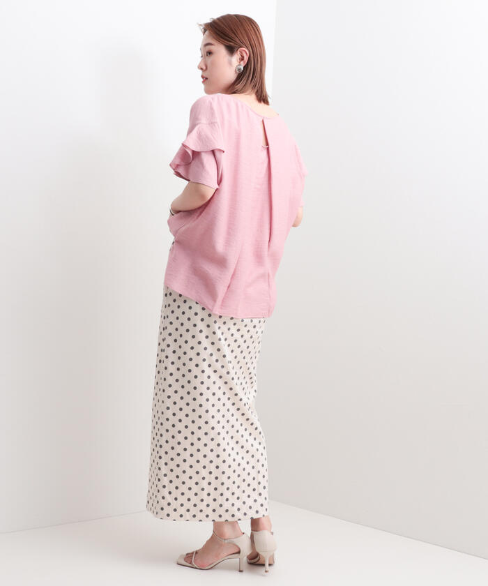 美品NOLLEY'Sノーリーズきれい色大人可愛いジュピター後ろタックブラウス♪ セール 20%OFF】◇【WEB限定】ジュピター後ろタックブラウス