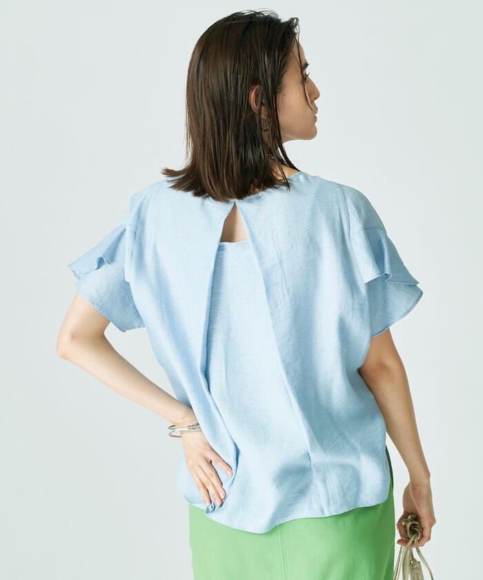 美品NOLLEY'Sノーリーズきれい色大人可愛いジュピター後ろタックブラウス♪ セール 20%OFF】◇【WEB限定】ジュピター後ろタックブラウス