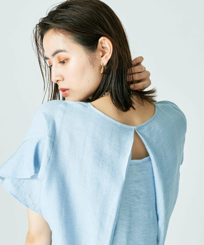 美品NOLLEY'Sノーリーズきれい色大人可愛いジュピター後ろタックブラウス♪ セール 20%OFF】◇【WEB限定】ジュピター後ろタックブラウス