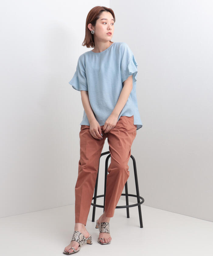 美品NOLLEY'Sノーリーズきれい色大人可愛いジュピター後ろタックブラウス♪ クーポン】【セール 20%OFF】◇【WEB限定】ジュピター後ろタック