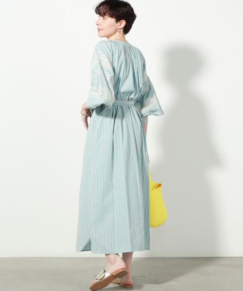 セール】【ne Quittez pas/ヌキテパ】COTTON STRIPE EMB DRESS(504610450) | ノーリーズ(NOLLEY'S) - d fashion