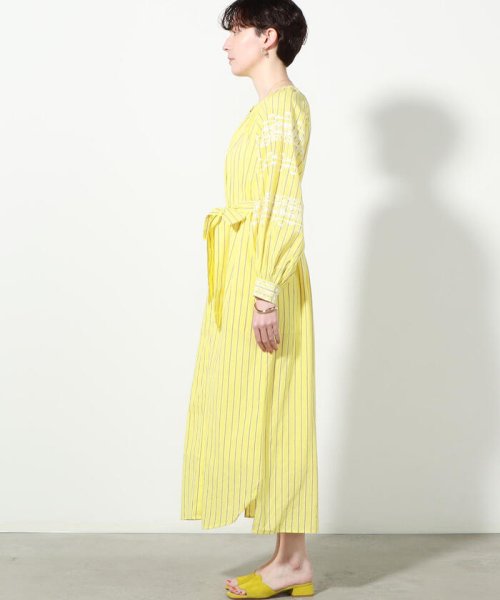 セール】【ne Quittez pas/ヌキテパ】COTTON STRIPE EMB DRESS(504610450) | ノーリーズ(NOLLEY'S) - d fashion