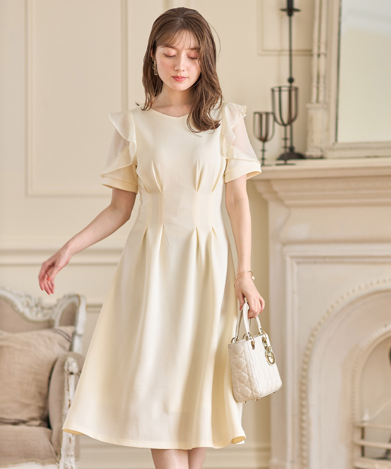 2color 】ストラップリボンサイドシャーリングレッグカバー