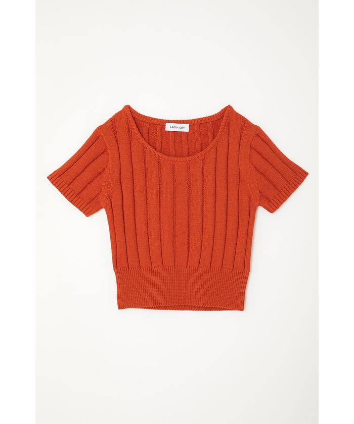 LAGUA GEM RIB KNIT ショートパンツ　ラグアジェム LAGUA GEM | RIB KNIT ショートパンツ (ショートパンツ ) |SHEL