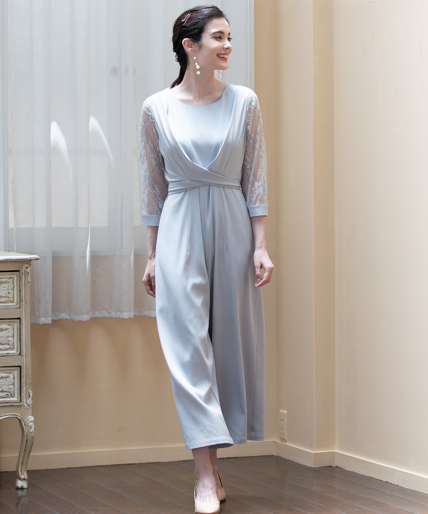 ドレスプラス DRESS+ パーティー 結婚式 ジャンプスーツ パンツ