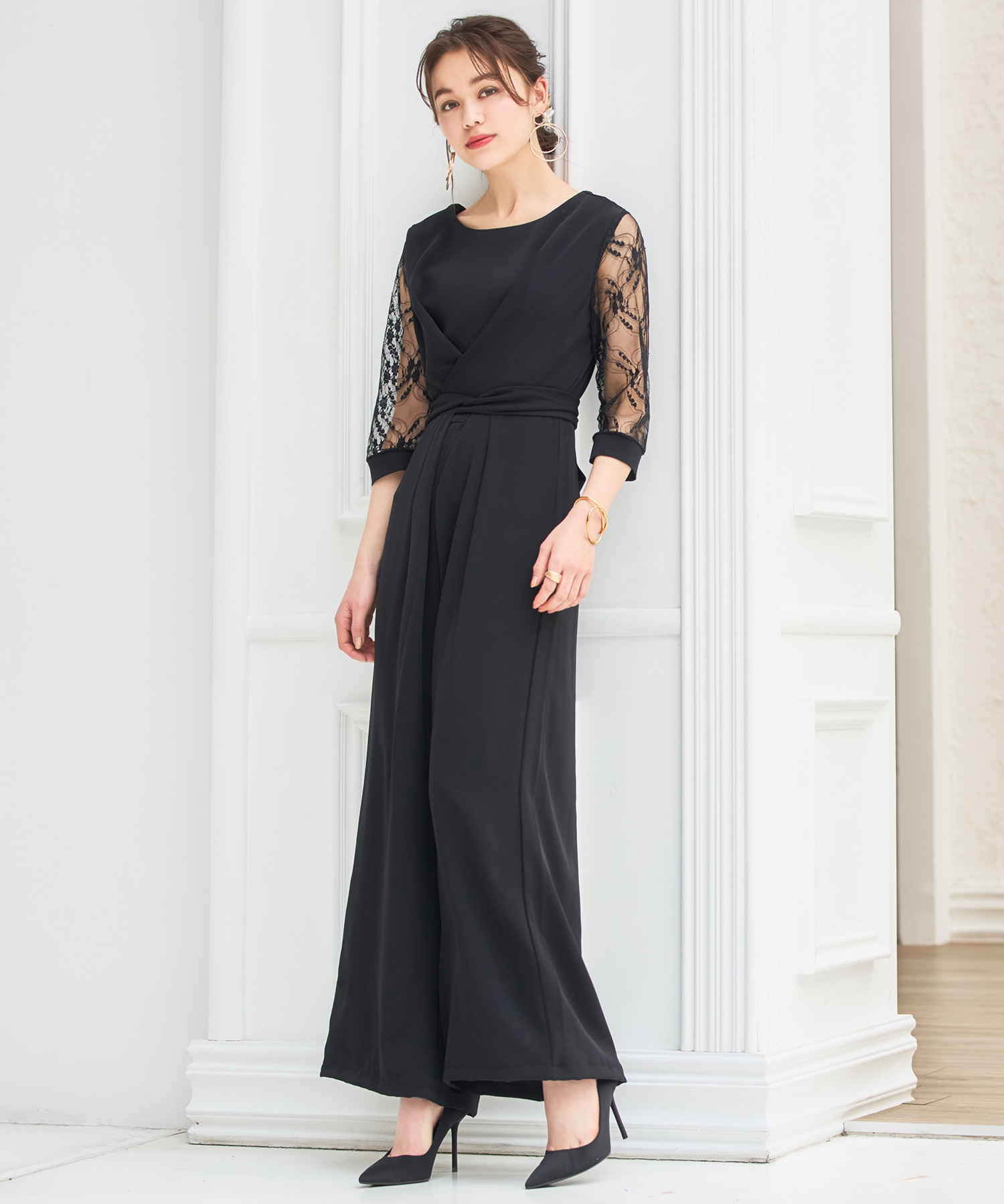 ドレスプラス DRESS+ パーティー 結婚式 ジャンプスーツ パンツ