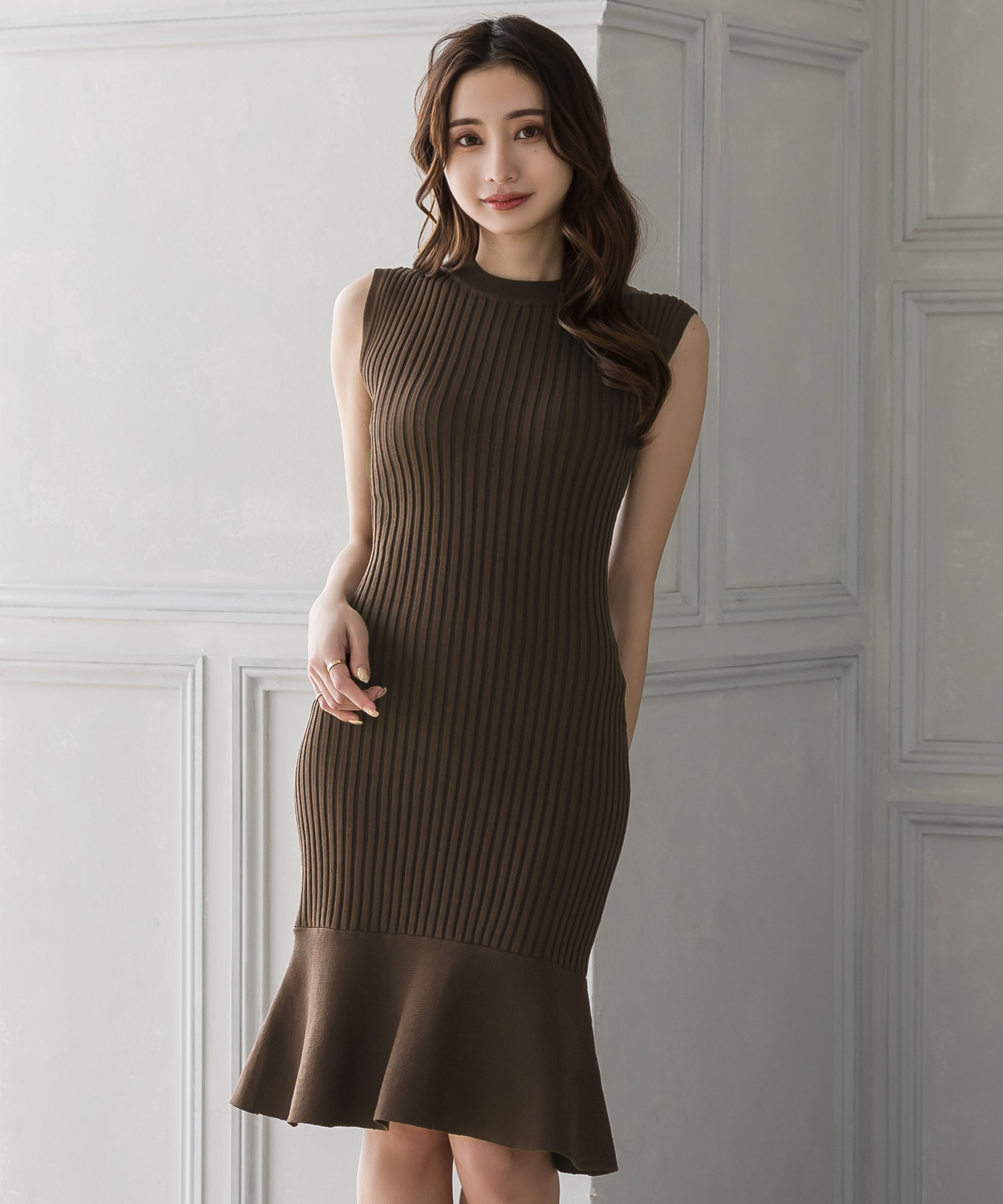 ジュリアブティック JULIA BOUTIQUE 2点セット・クロップド丈トップス×マーメイドニットワンピース/22639 （Saxe） 000000007843-13.jpg?crop=