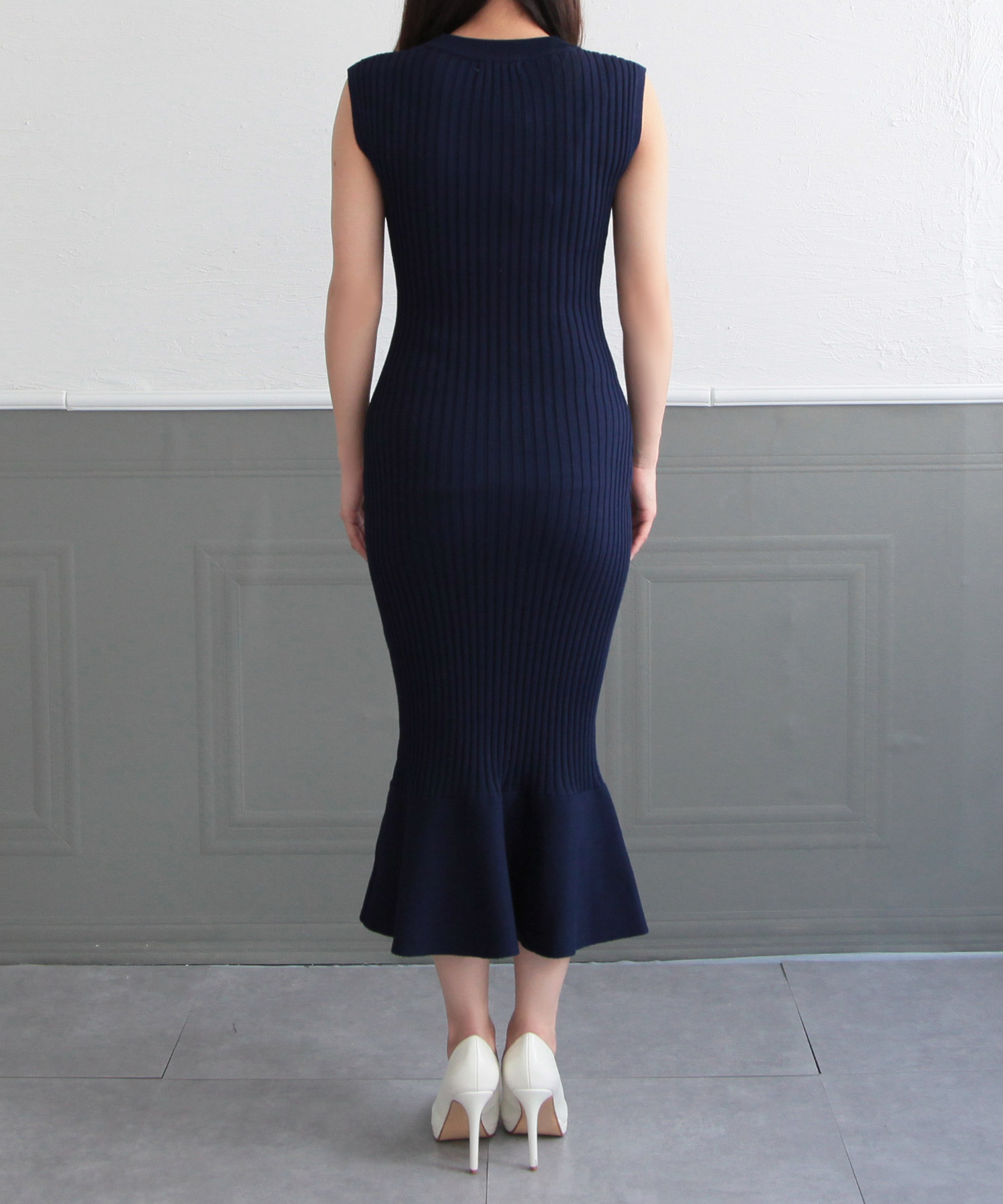 ジュリアブティック JULIA BOUTIQUE 2点セット・クロップド丈トップス×マーメイドニットワンピース/22639 （Saxe） 000000007843-13.jpg?crop=