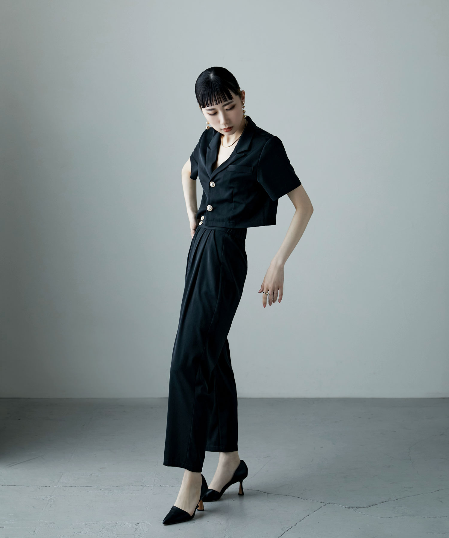 エトル etoll. 3 pieces ジャケット＆パンツ セットアップドレス