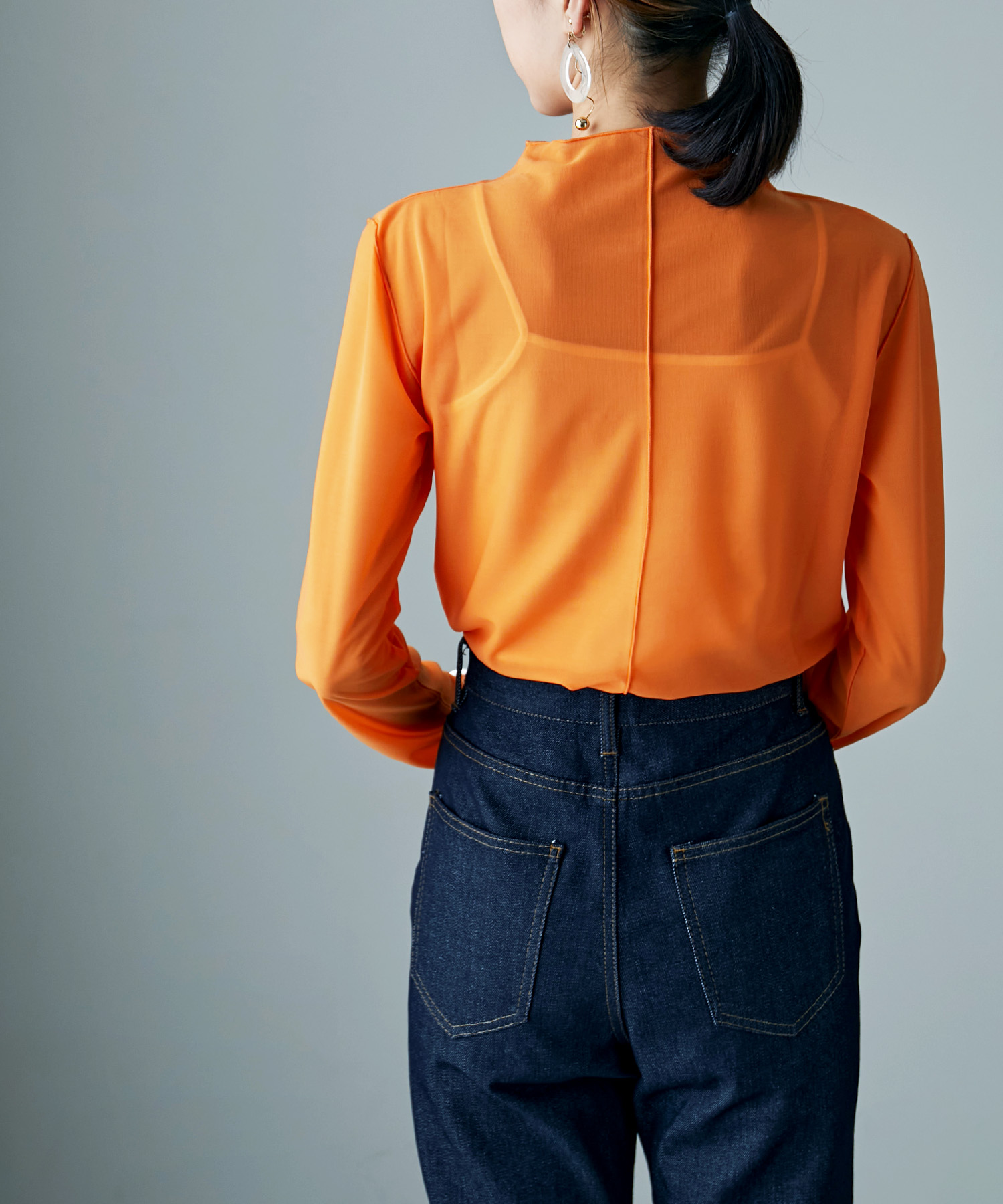 2WAY SHINE MESH KNIT TOP（ニット/セーター）｜Ameri（アメリ