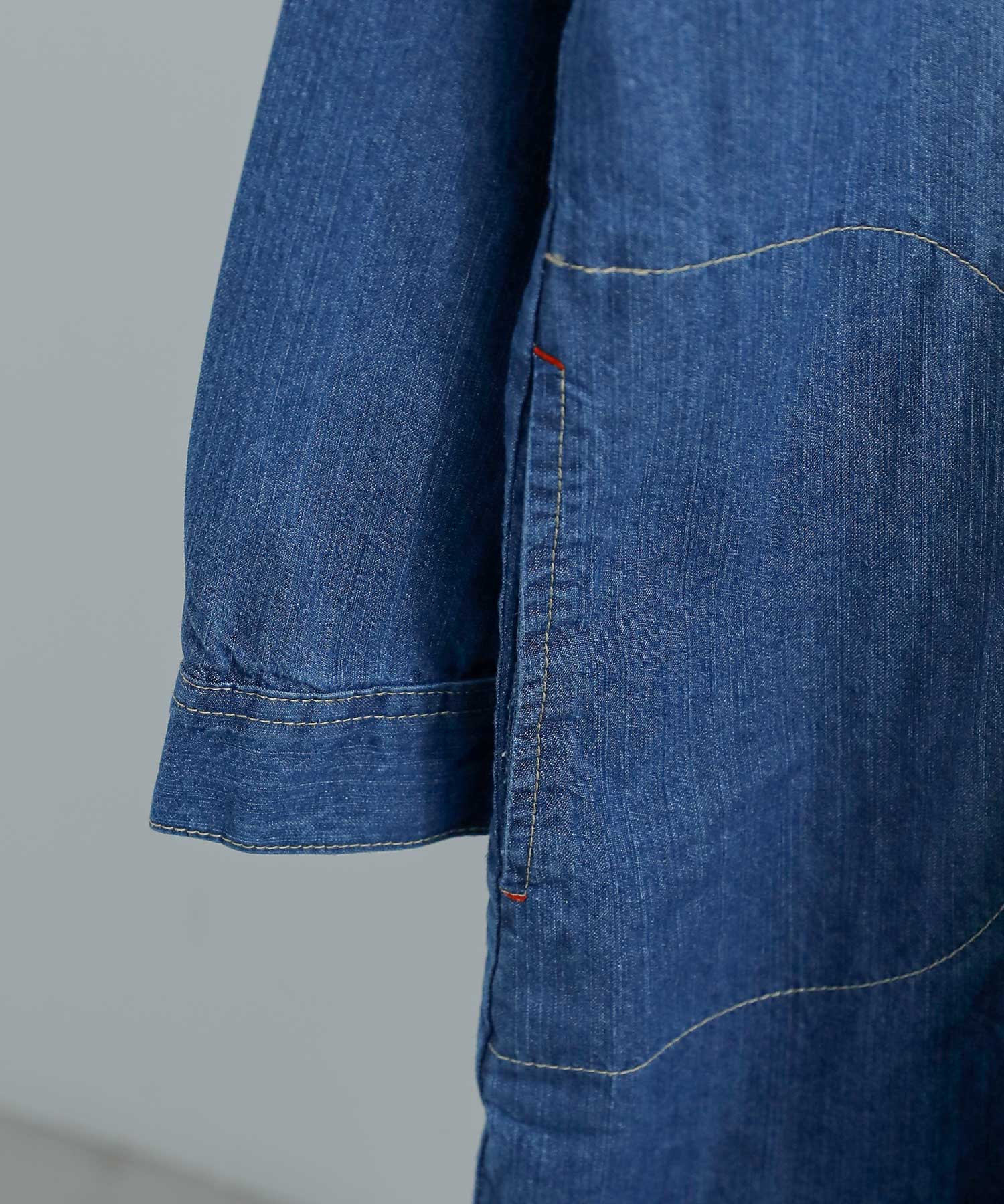 【 Jeans】ロゴ デニムワンピース シャツワンピース クーポン】[M－5L] デニムシャツワンピ ワンピース レディース