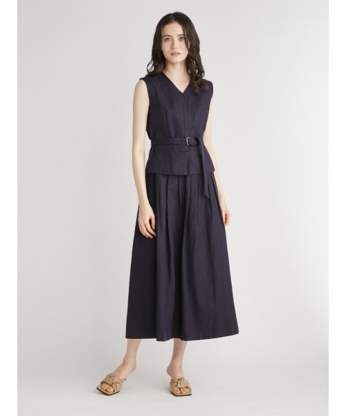リネンブレンドベストスカート SETUP(504633529) | ミラオーウェン(Mila Owen) - d fashion