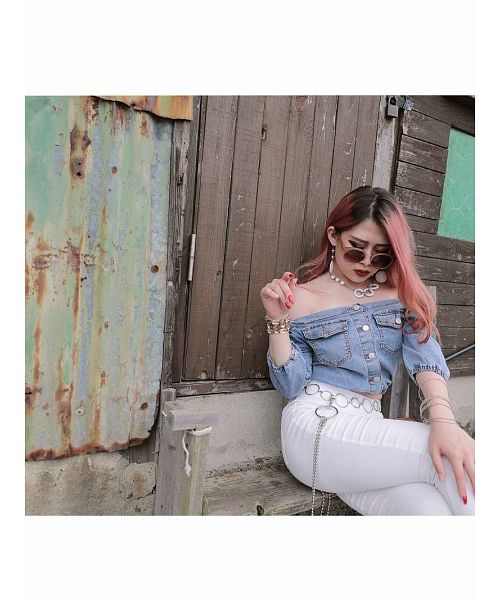 ボムシェル bombshell トップス オフショル デニム トップス