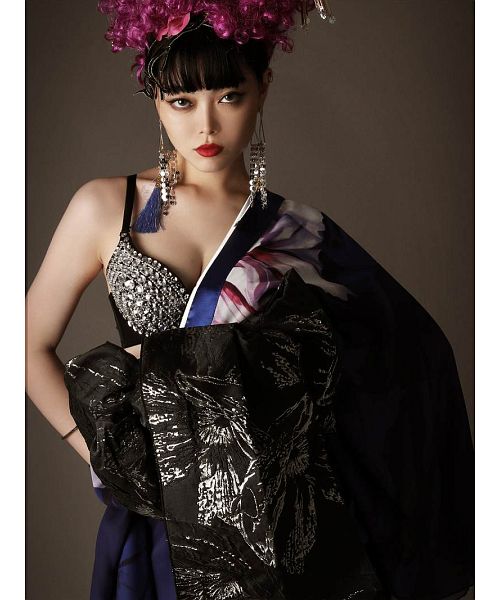 ボムシェル bombshell 和装 和柄 花柄 着物ドレス 和風ドレス