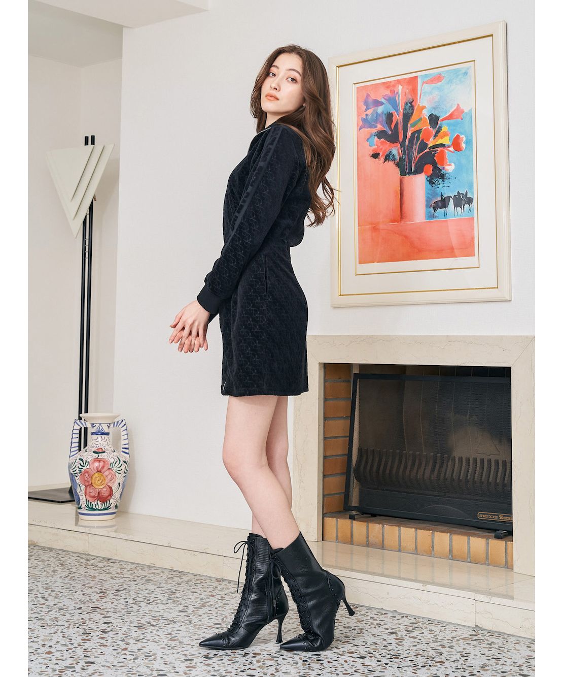 エンボスDRベロアミニワンピース(504636243) | Darich(Darich) - d fashion