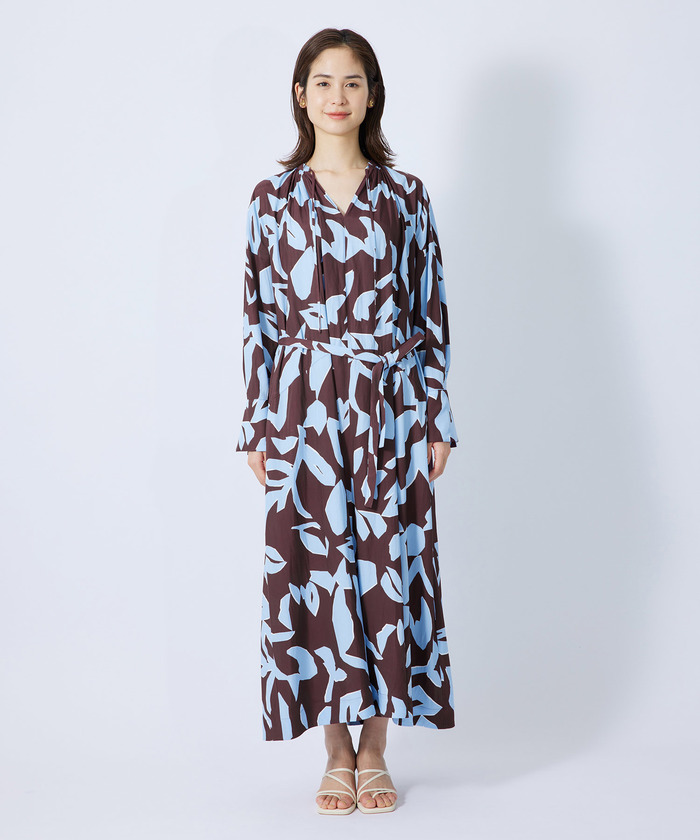 セール 40%OFF】アブストラクトプリントサックワンピース